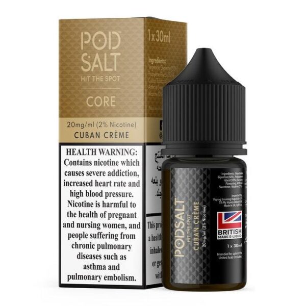 POD SALT CORE - CUBAN CREME (30ML - 20MG)